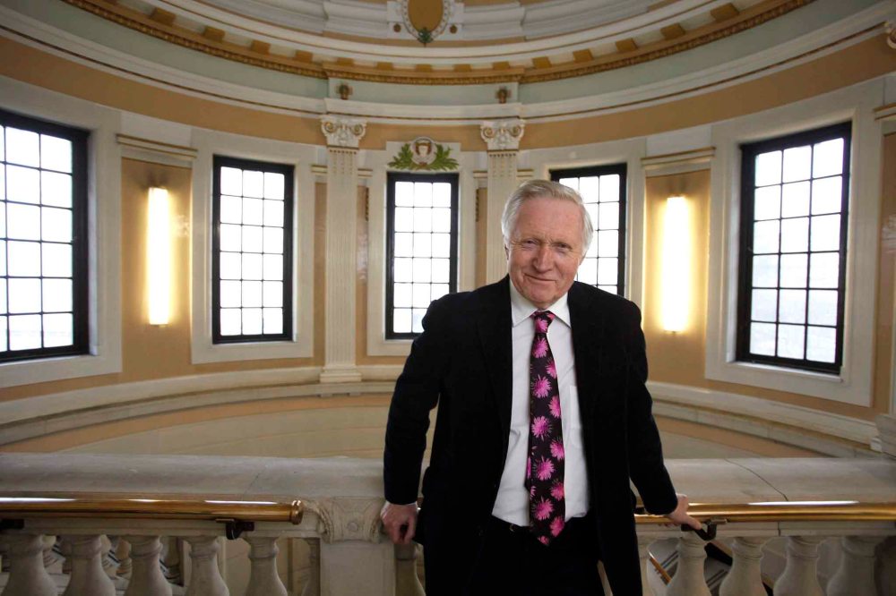 David Dimbleby at the Mitchell Library in Glasgow for the Aye Write Book Festival.