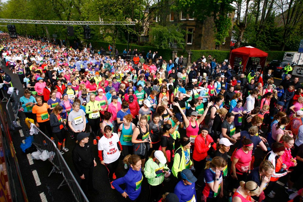 Women's 10K 2015 Womens 10K Pictured Runners approach the starting line Picture Martin Shields Herald & Times Ltd